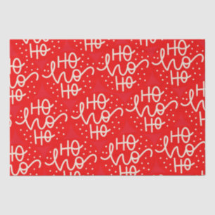 Seda Papel de embrulho festivo vermelho Ho Ho Ho Natal