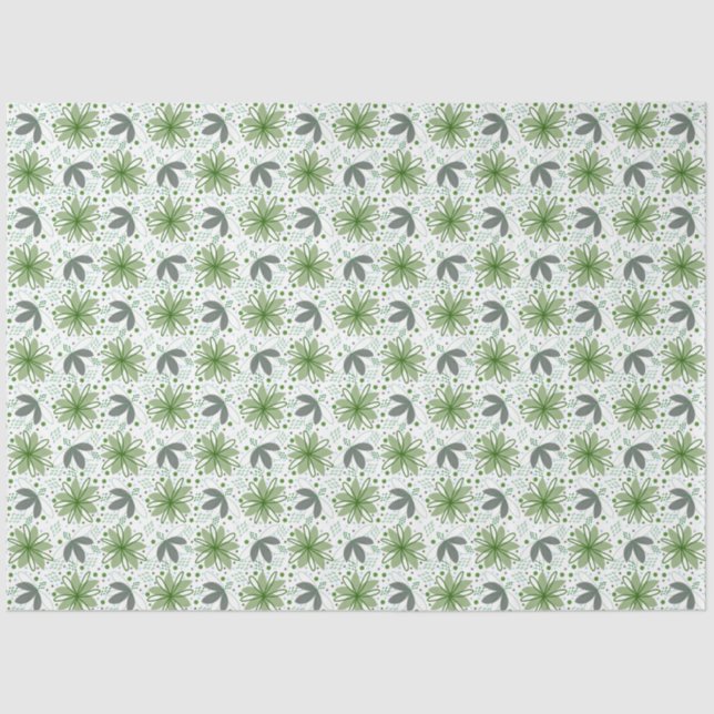 Seda Papel de embrulho floral abstrato (Frente )