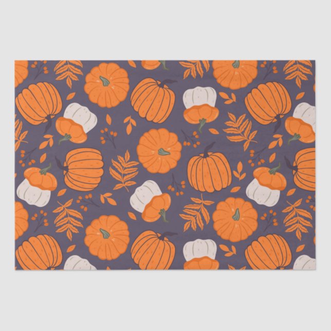 Seda Papel de embrulho para abóboras de Halloween (Frente )