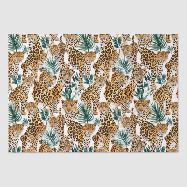 Seda Papel de empacotamento de impressão Chic Leopard - (Frente )