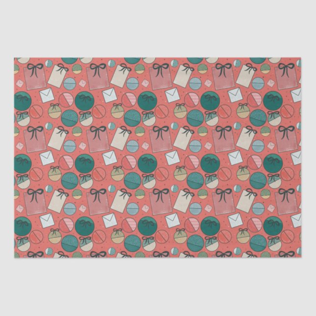 Seda Papel de empacotamento de presentes de feriados (Frente )