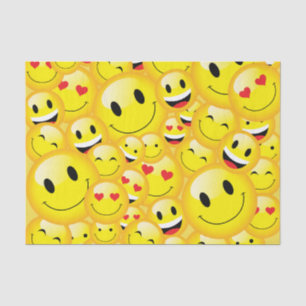 Seda Papel de Festa Emoticon Feliz Emoji Kids