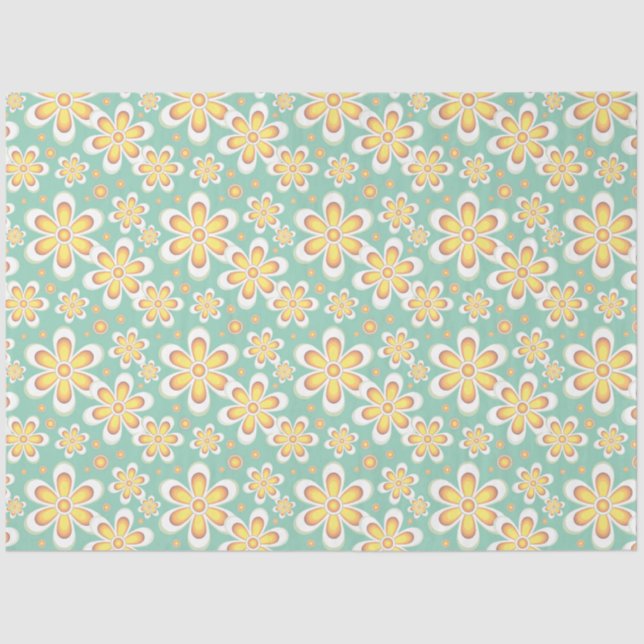 Seda papel de flor amarelo (Frente )