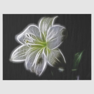 Seda Papel de Flor Fractal Branco