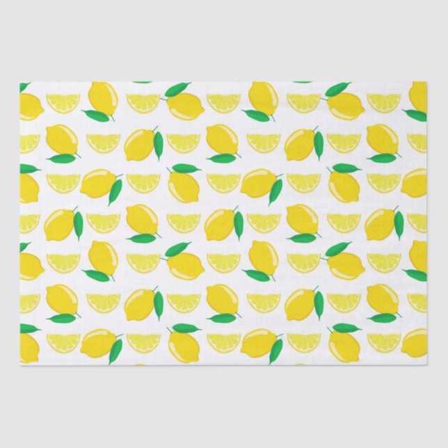 Seda Papel de Fruta do padrão de limão-cômodo (Frente )