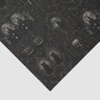 Seda Papel de Halloween Gótico