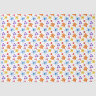 Seda Papel de Impressão Floral Colorido