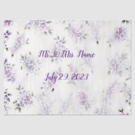 Seda Papel de lavanda e papel branco para casamento