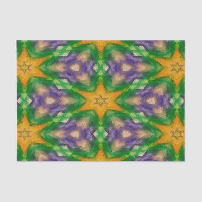 Seda Papel de lenço da Mardi Gras Stars (Frente )