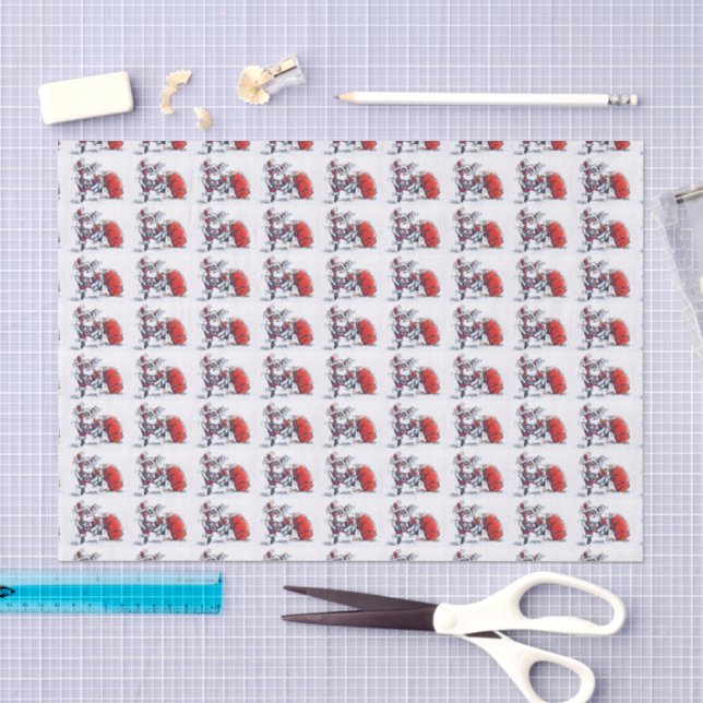 Seda Papel de lenço de Papais noeis irritados (Arte )