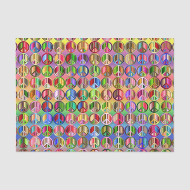 Seda Papel de lenço de paz no arco-íris (Frente )