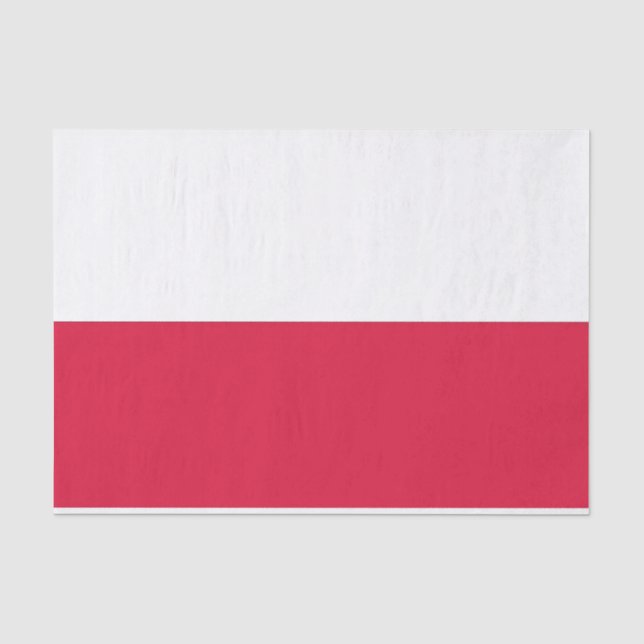 Seda Papel de lenço Patriótico com bandeira de Polônia (Frente )