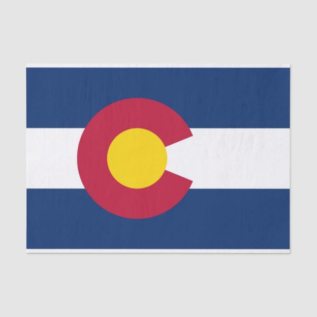 Seda Papel de lenço Patriótico com bandeira do Colorado (Frente )