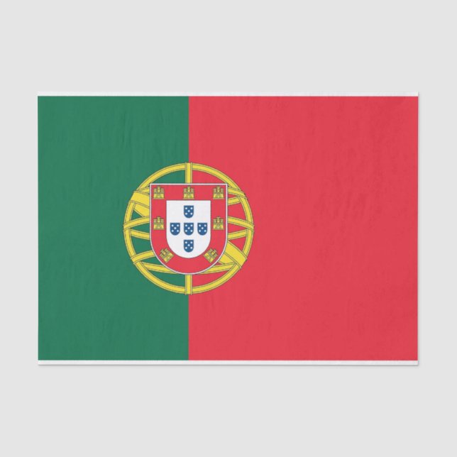 Seda Papel de lenço Patriótico com pavilhão de Portugal (Frente )