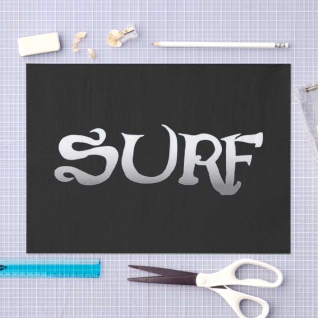 Seda Papel de lenço preto surf (Arte )