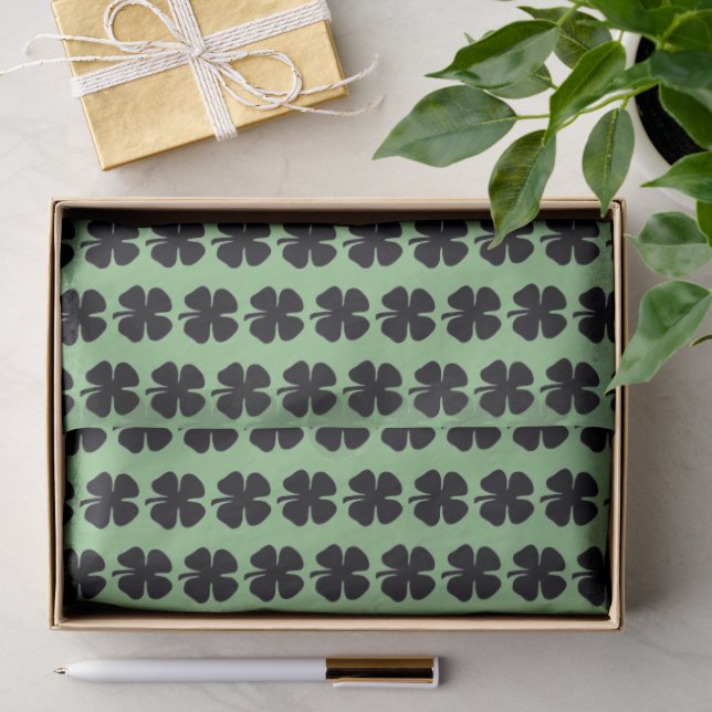 Seda Papel de lenço verde preto (Presente)