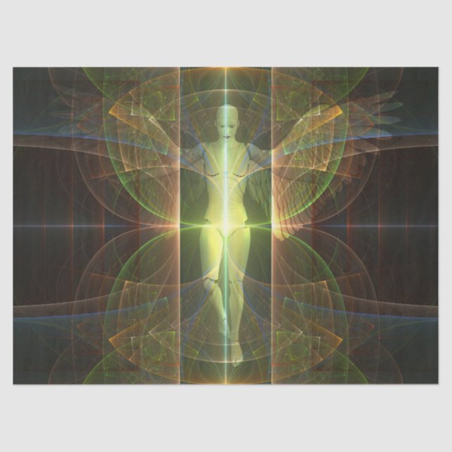 Seda Papel de lenços anjos androides (Frente )