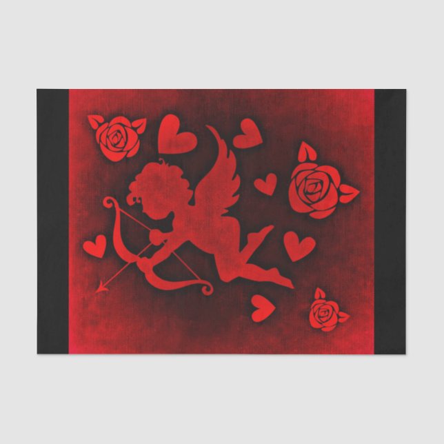 Seda papel de lenços de amor cupido (Frente )