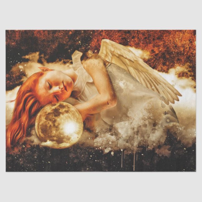 Seda papel de lenços de anjo elf (Frente )