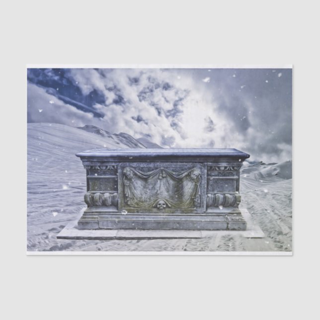 Seda Papel de lenços de tombo gótico (Frente )