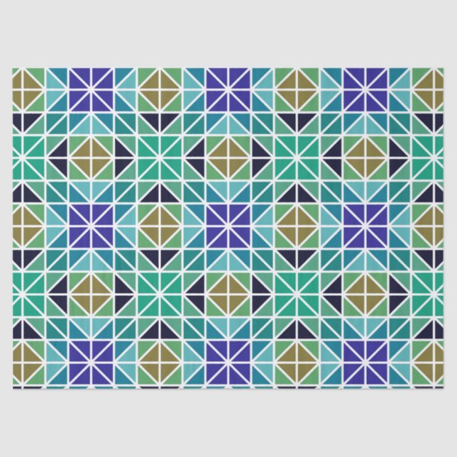 Seda papel de lenços mosaicos (Frente )