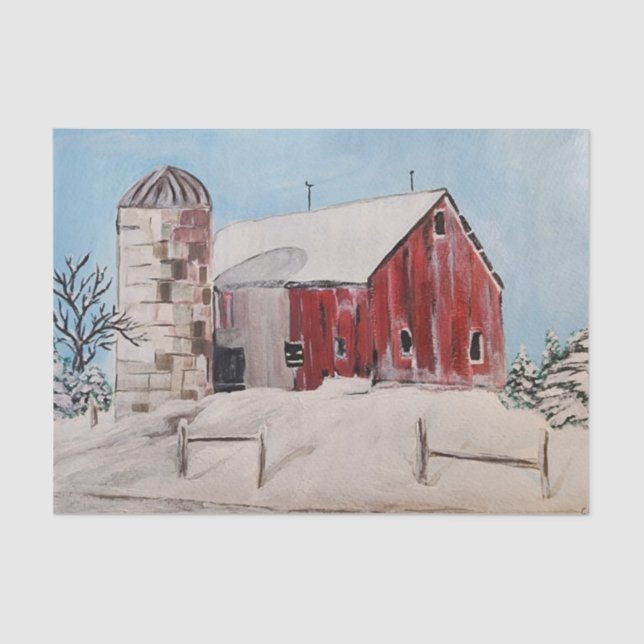 Seda Papel de lenços para dissociação, antigo celeiro (Frente )