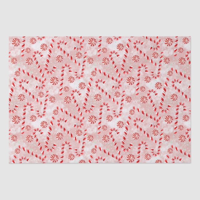 Seda Papel de moldagem cor-de-rosa Candy Cane (Frente )