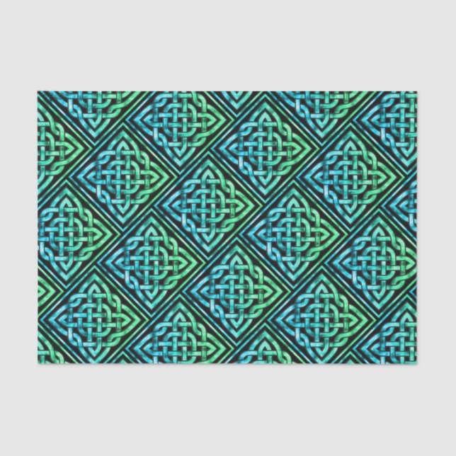 Seda Papel de Padrão Celta do Knot (Frente )