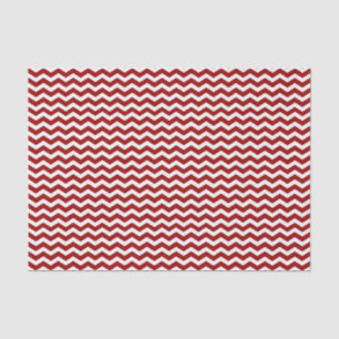Seda Papel de Padrão de Chevron Vermelho e Branco