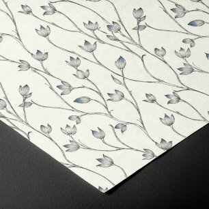 Seda Papel de Padrão Floral Claro
