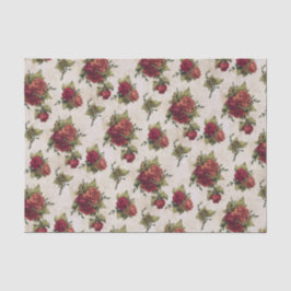 Seda Papel de parede antigo da rosa vermelha