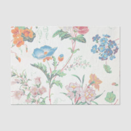 Seda Papel de parede antigo floral França 1830