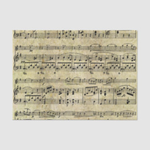 Seda Papel de parede da folha de música do Victorian