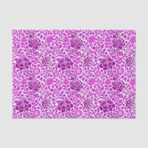 Seda Papel de parede floral Jacobean, Ametist Purple &
