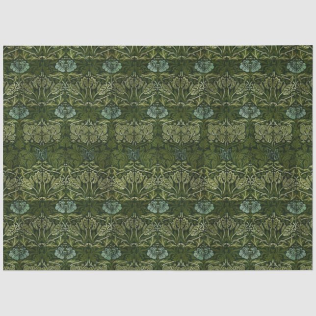 Seda Papel de Parede Tulipa Rosa Verde Grande William M (Frente )