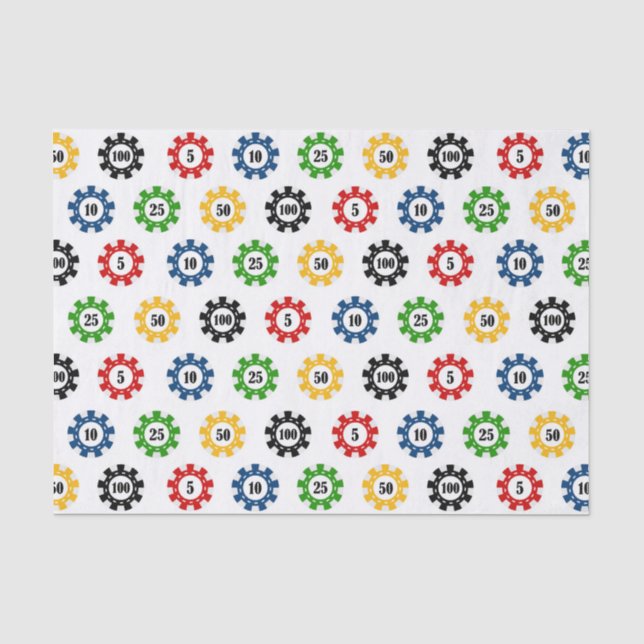 Seda Papel de poker para festas de casino (Frente )