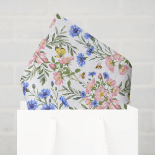 Seda Papel de Presente de Flor Silvestre de Cottage Ing