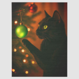 Seda Papel de seda/artesanal do Gato de Natal