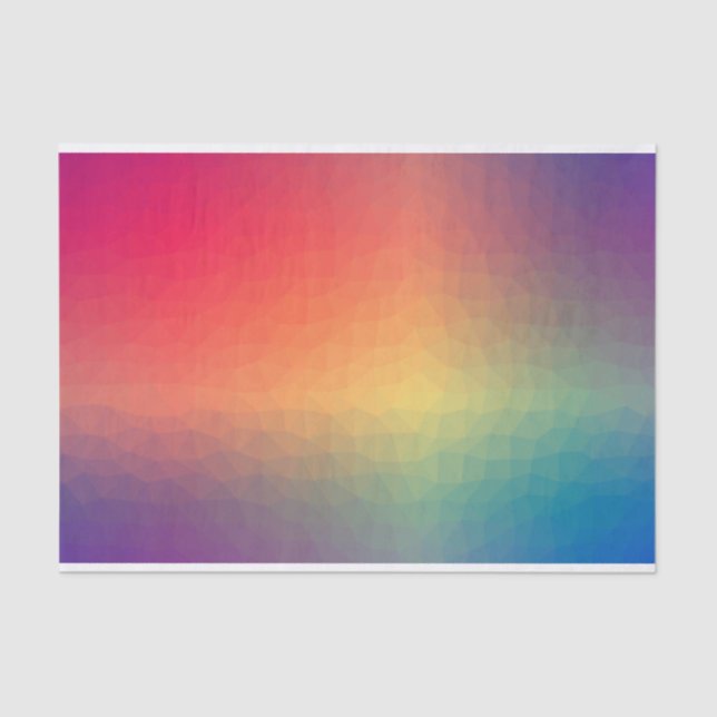 Seda papel de tecido abstrato arco-íris (Frente )