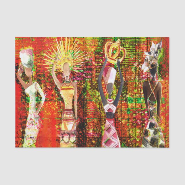 Seda Papel de Tecido Africano Supremes (Frente )