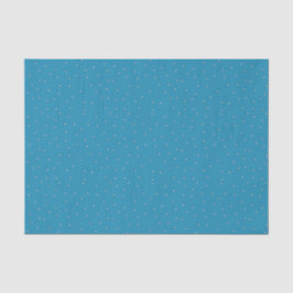 Seda Papel de Tecido Azul e Bolinhas Branca
