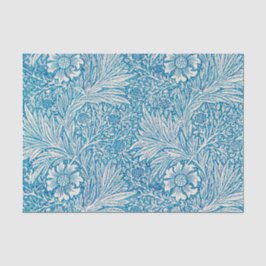 Seda Papel de Tecido Azul Ivory William Morris Floral