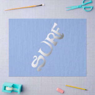 Seda Papel de tecido azul surf inclinado