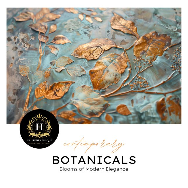 Seda Papel de Tecido Botânico de Cobre Elegante (Criador carregado)