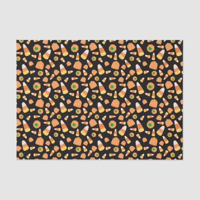 Seda Papel de Tecido Candi e Pumpkins (Frente )