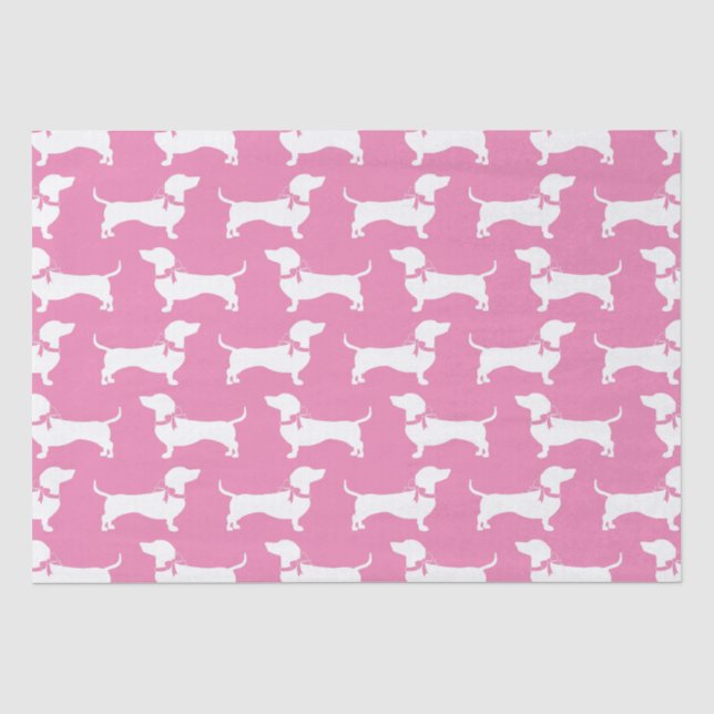 Seda Papel de Tecido Cãozinho Cachshund (Frente )