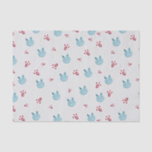 Papel de Tecido Coelho - Enxace de Presente Bonito