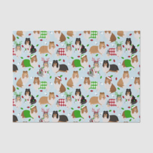 Seda Papel de Tecido Collie de Natal