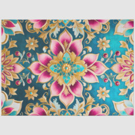 Seda Papel de Tecido Colorido Bizantino de Joias