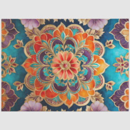 Seda Papel de Tecido Colorido Bizantino de Joias